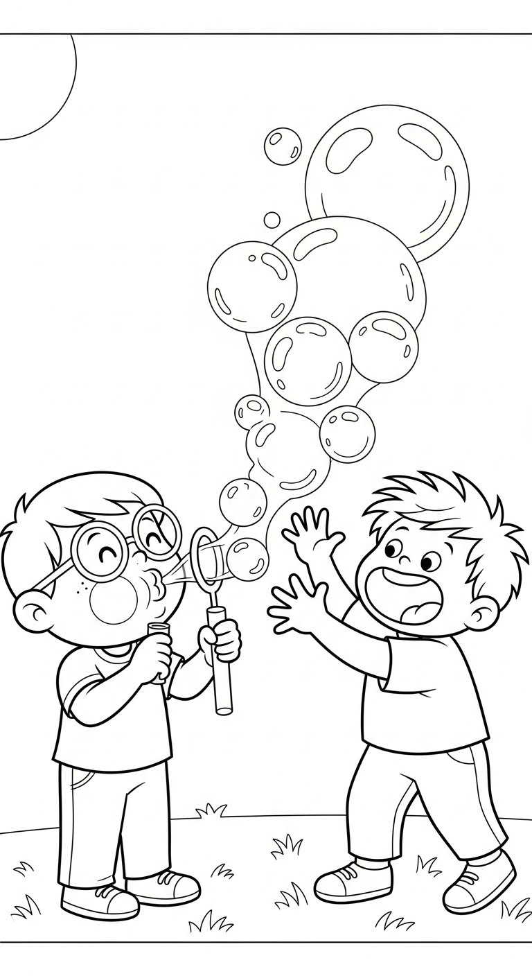 tải hình tô màu đôi bạn thân cho bé 7 tuổi