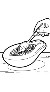 tải hình tô màu đu đủ cho bé 4 tuổi