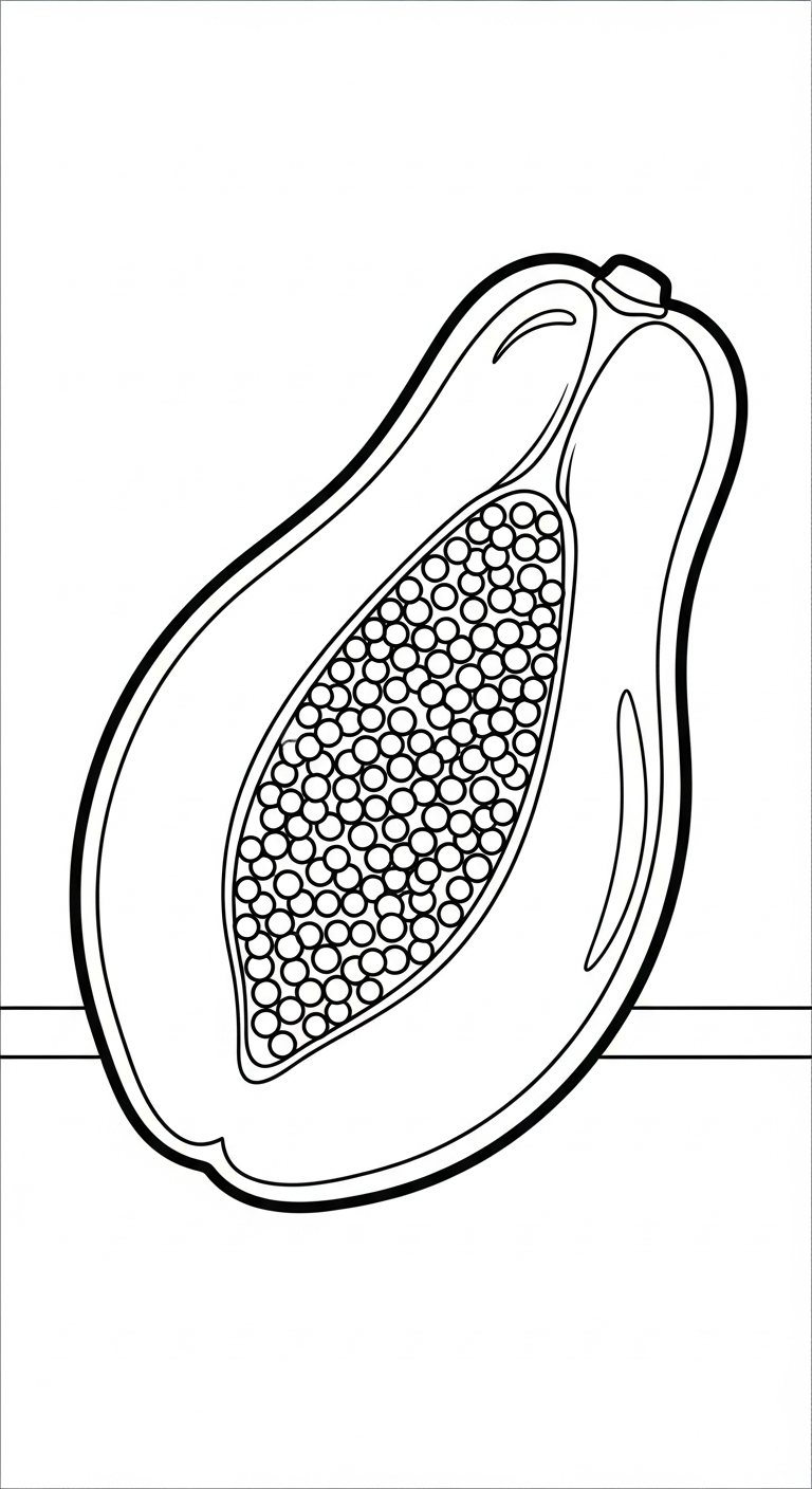 tranh tô màu đu đủ miễn phí