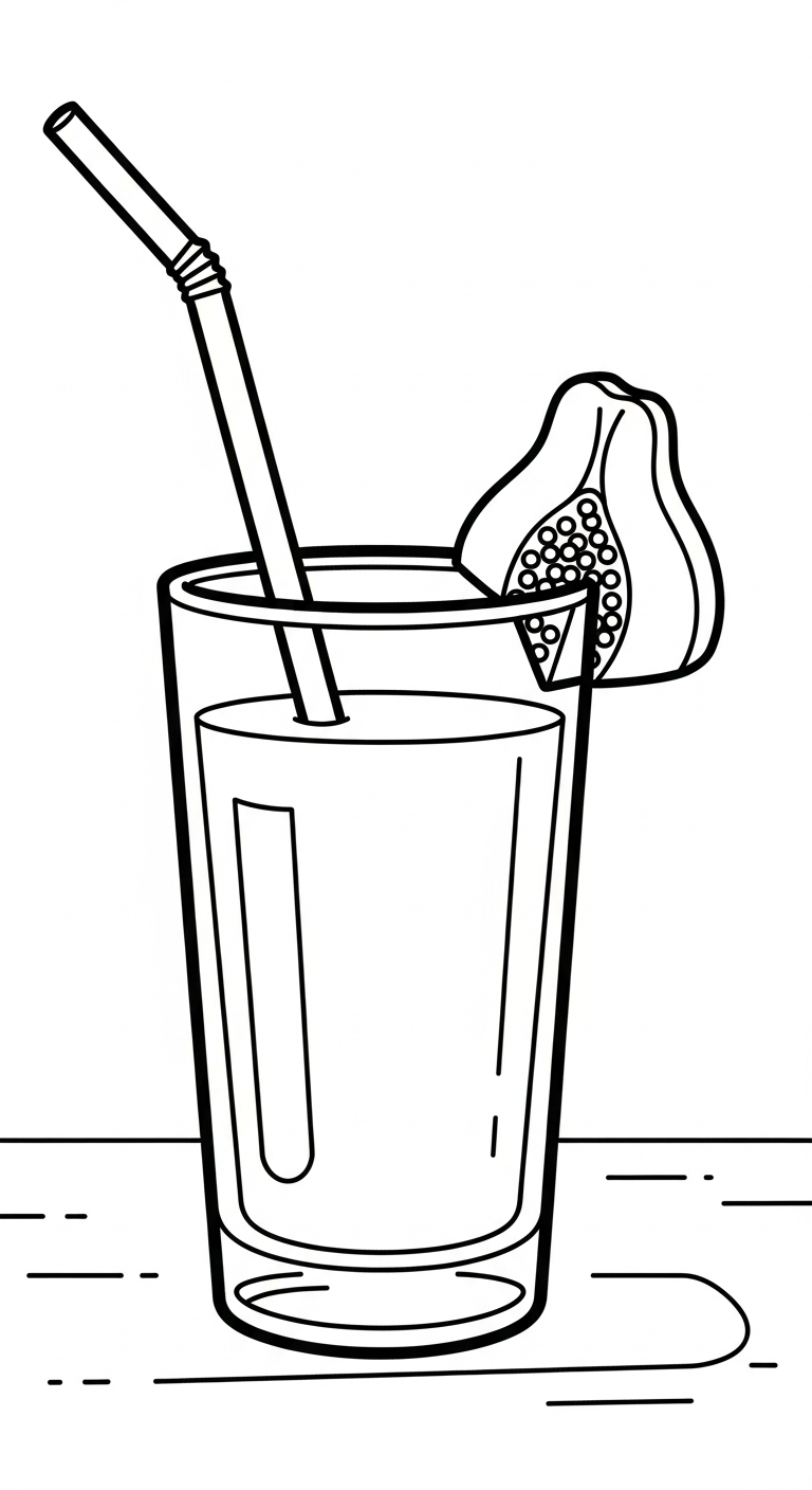 in hình tô màu đu đủ cho bé 6 tuổi