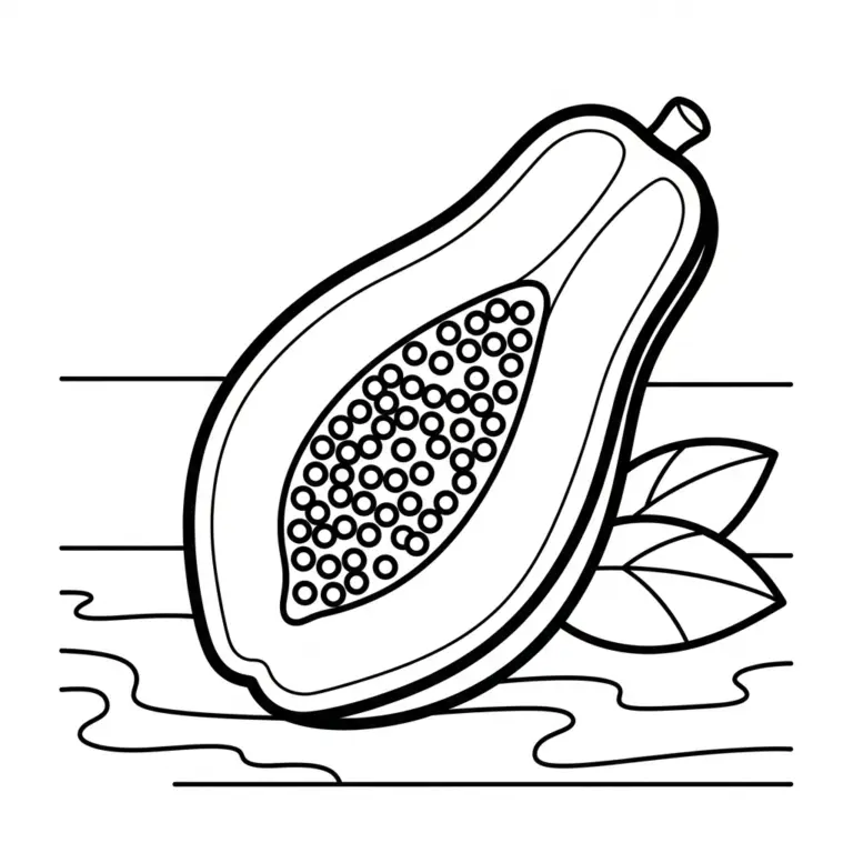 Tranh tô màu Đu đủ