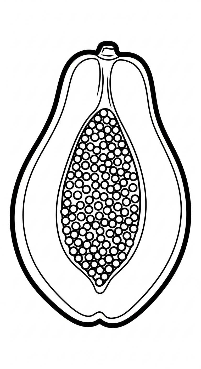 download tranh tô màu đu đủ miễn phí