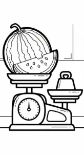 tranh tô màu dưa hấu cho bé 4 tuổi miễn phí