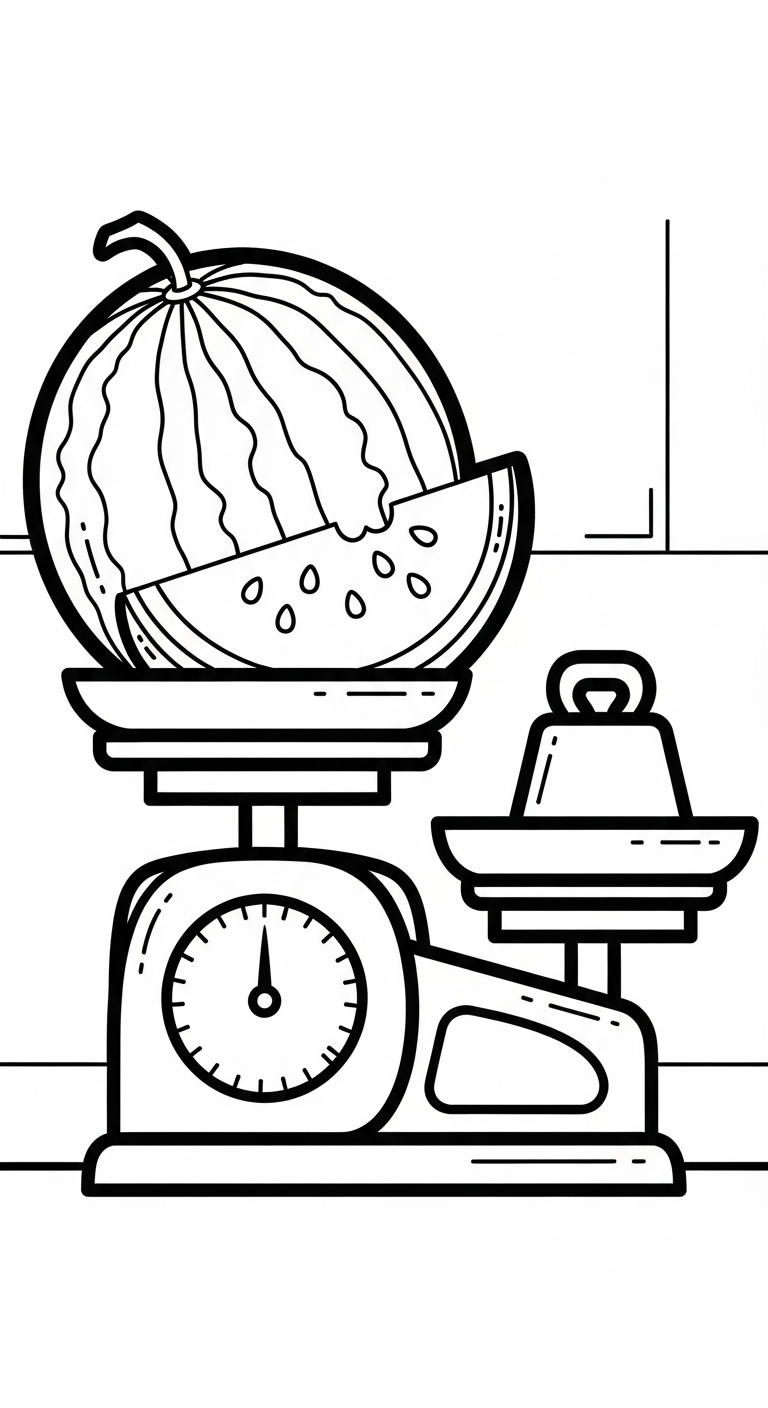 tranh tô màu dưa hấu cho bé 4 tuổi miễn phí