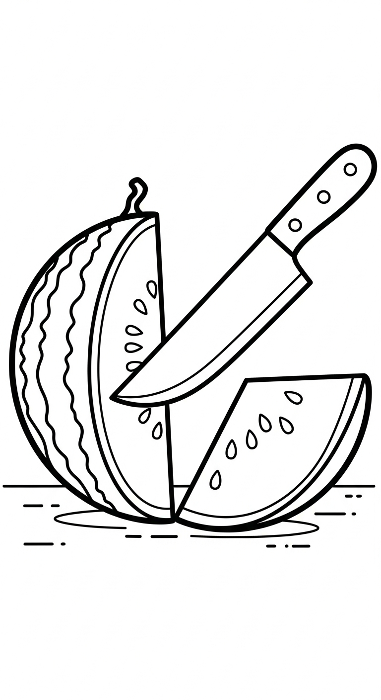 hình tô màu dưa hấu cho bé 6 tuổi miễn phí 1