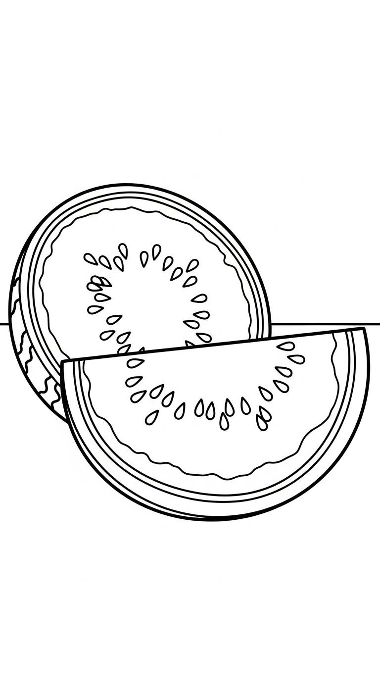hình tô màu dưa hấu cho bé 3 tuổi