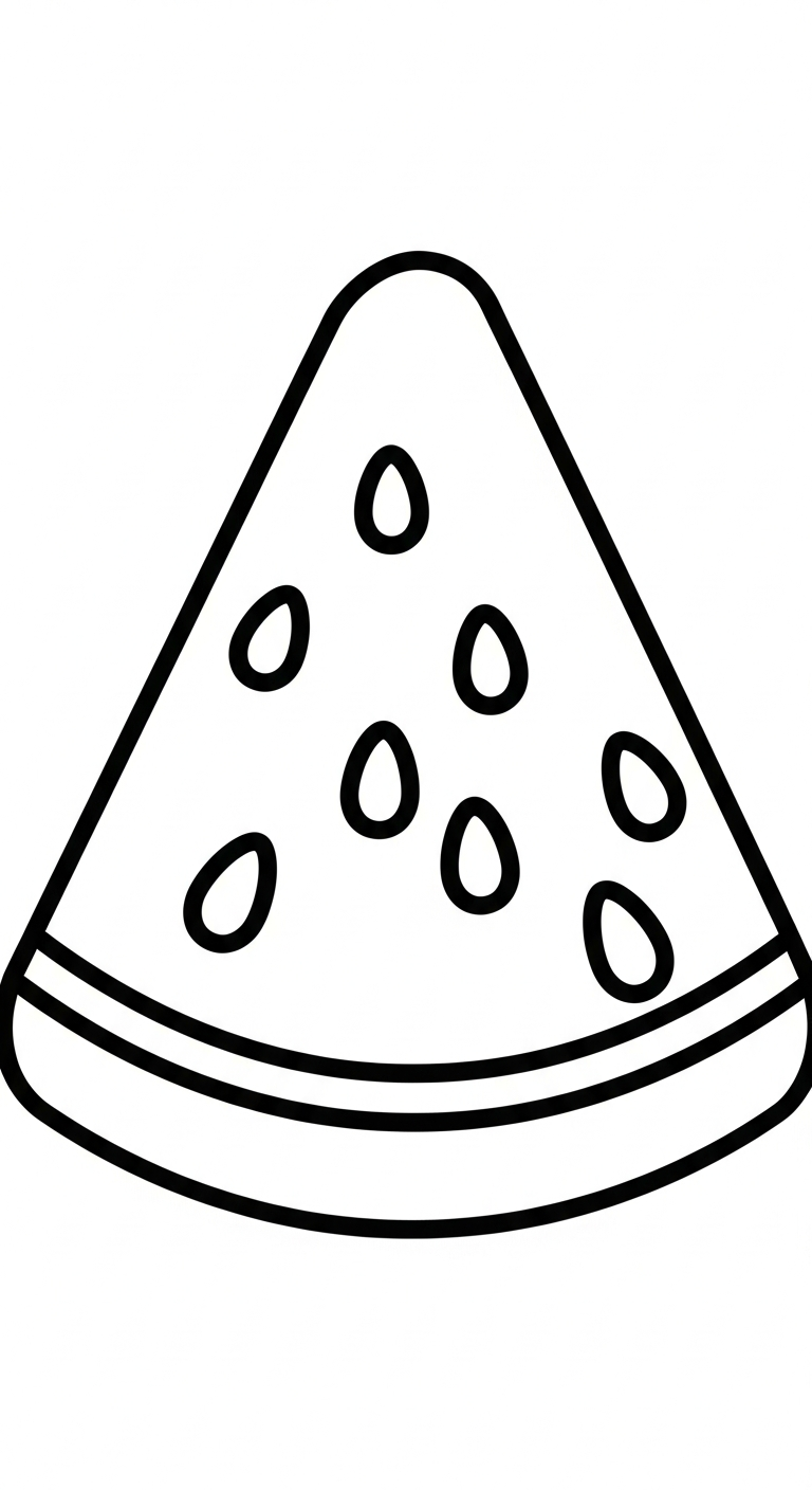 tranh tô màu dưa hấu rõ nét