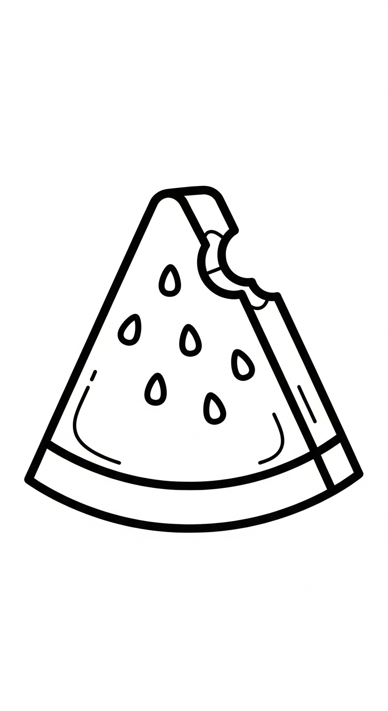 hình tô màu dưa hấu cho bé mới nhất