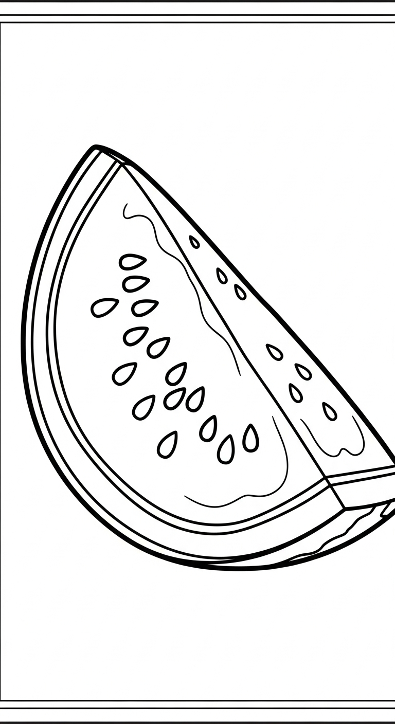 tranh tô màu dưa hấu tập tô