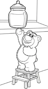 in tranh tô màu gấu dâu lotso cho bé 8 tuổi