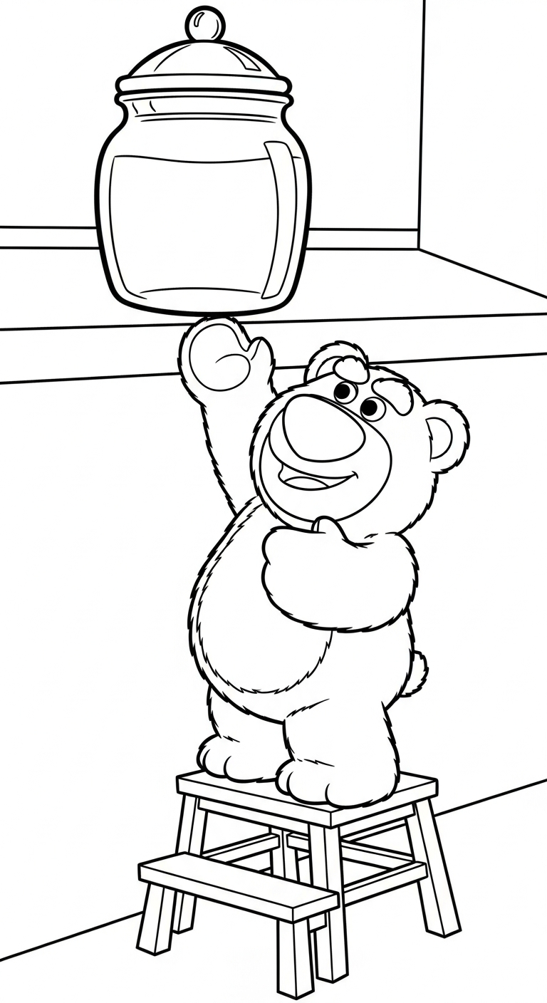 in tranh tô màu gấu dâu lotso cho bé 8 tuổi