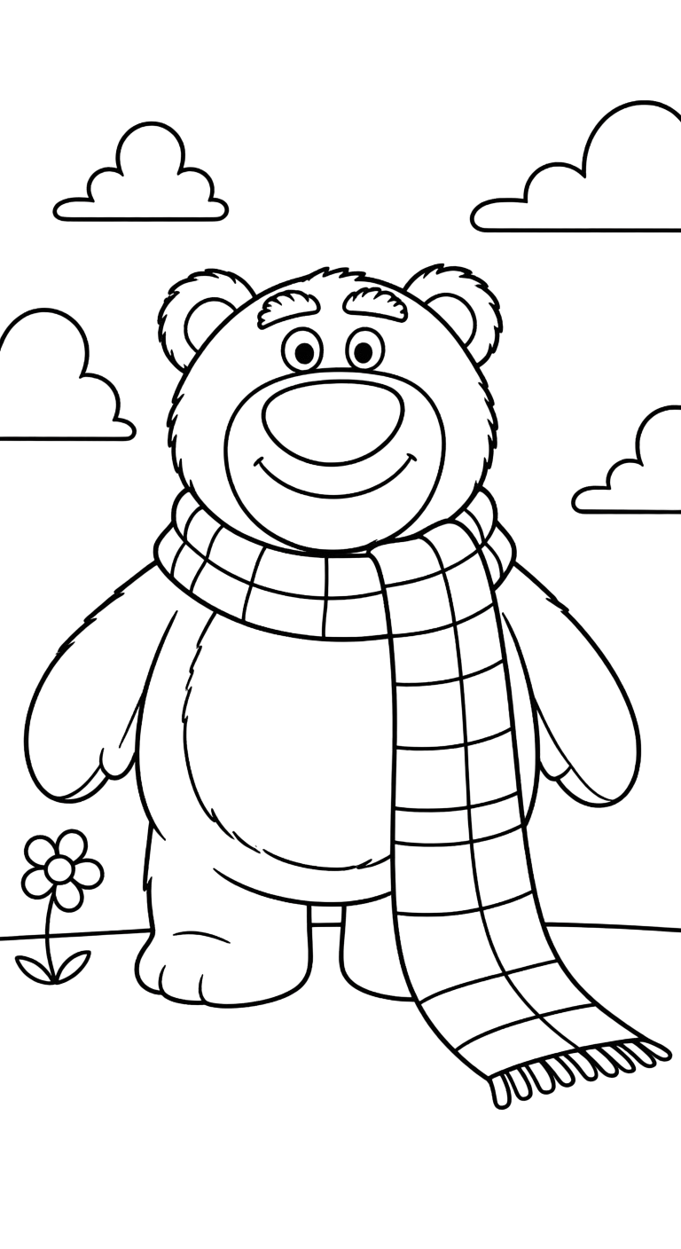 hình tô màu gấu dâu lotso cho bé tải về 1