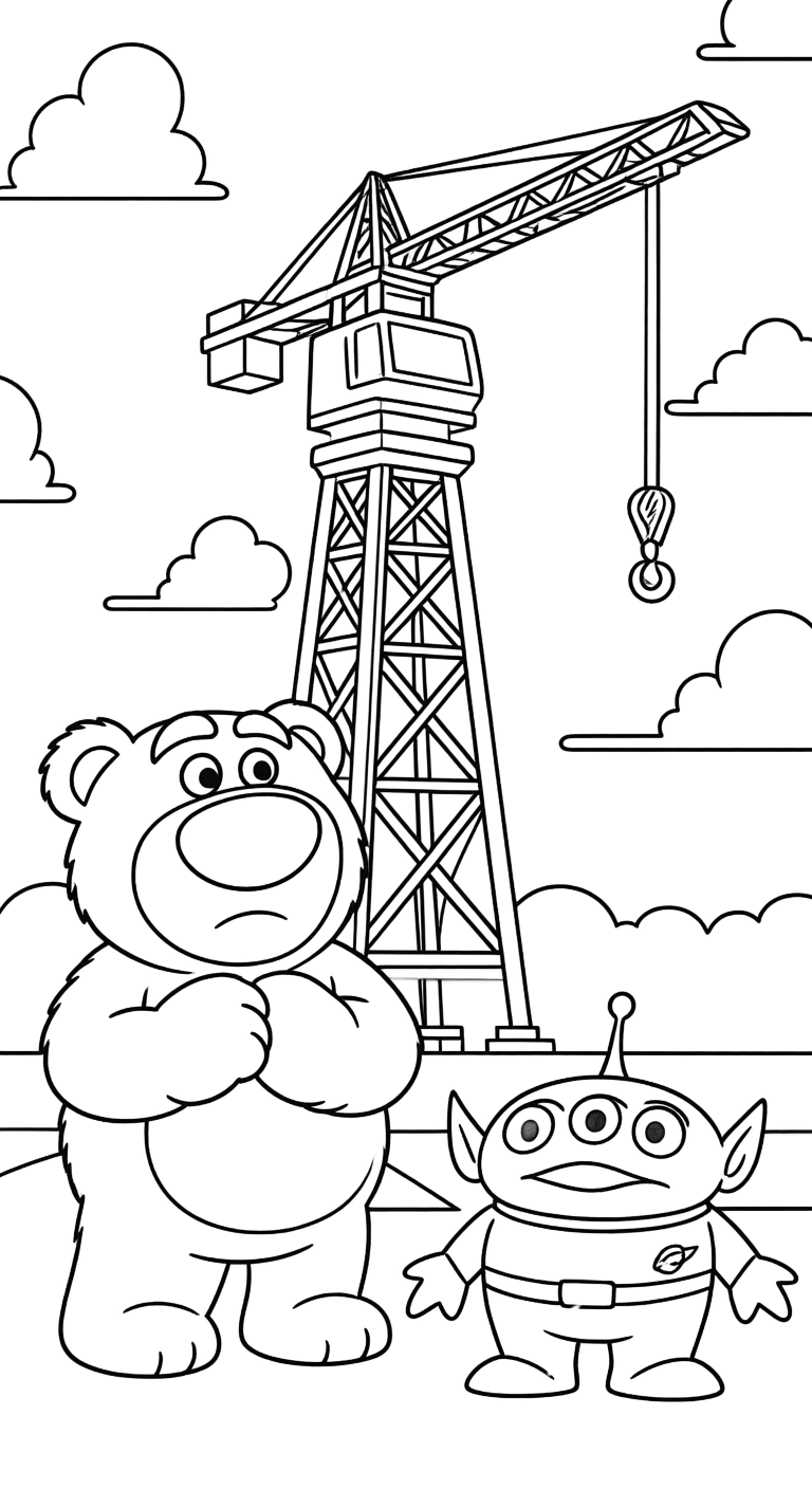 tranh tô màu gấu dâu lotso cho bé tải miễn phí