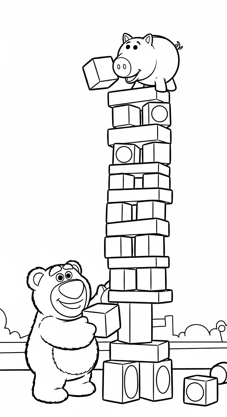 tải hình tô màu gấu dâu lotso cho bé