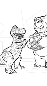 hình tô màu gấu dâu lotso cho trẻ em