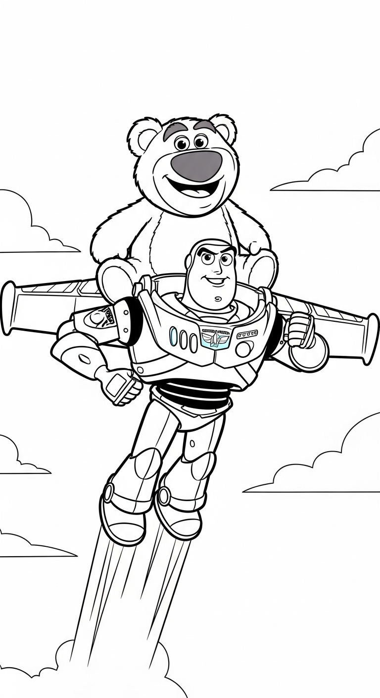 file pdf hình tô màu gấu dâu lotso cho bé 1