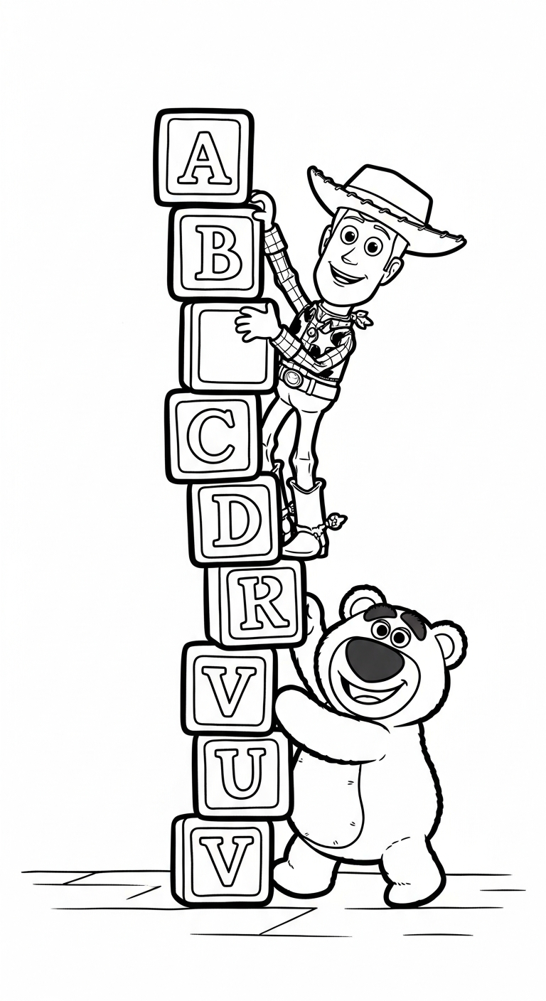 tranh tô màu gấu dâu lotso tập tô