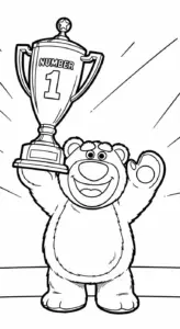 tranh tô màu gấu dâu lotso cho bé mới nhất