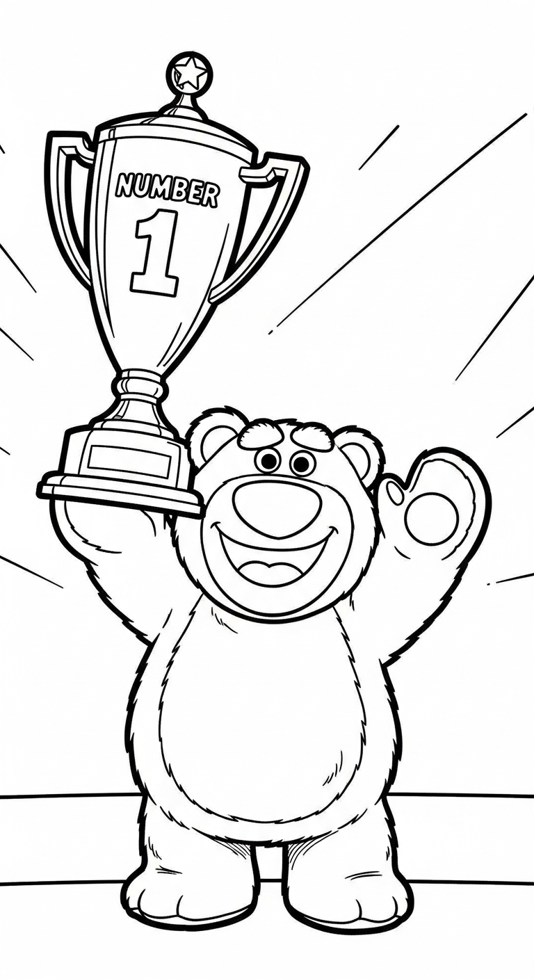 tranh tô màu gấu dâu lotso cho bé mới nhất