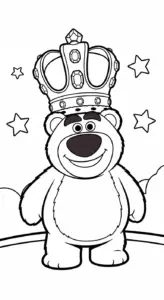 hình tô màu gấu dâu lotso cho bé 7 tuổi miễn phí
