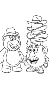 tranh tô màu gấu dâu lotso in ngay