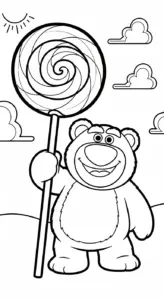 in tranh tô màu gấu dâu lotso