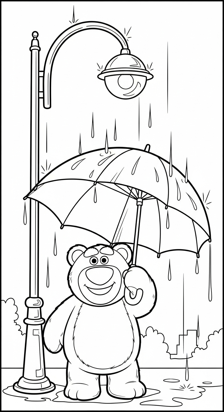 tải tranh tô màu gấu dâu lotso cho bé 4 tuổi