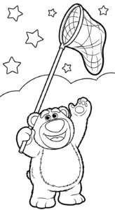 in hình tô màu gấu dâu lotso miễn phí