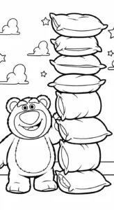 hình tô màu gấu dâu lotso cho bé tải về