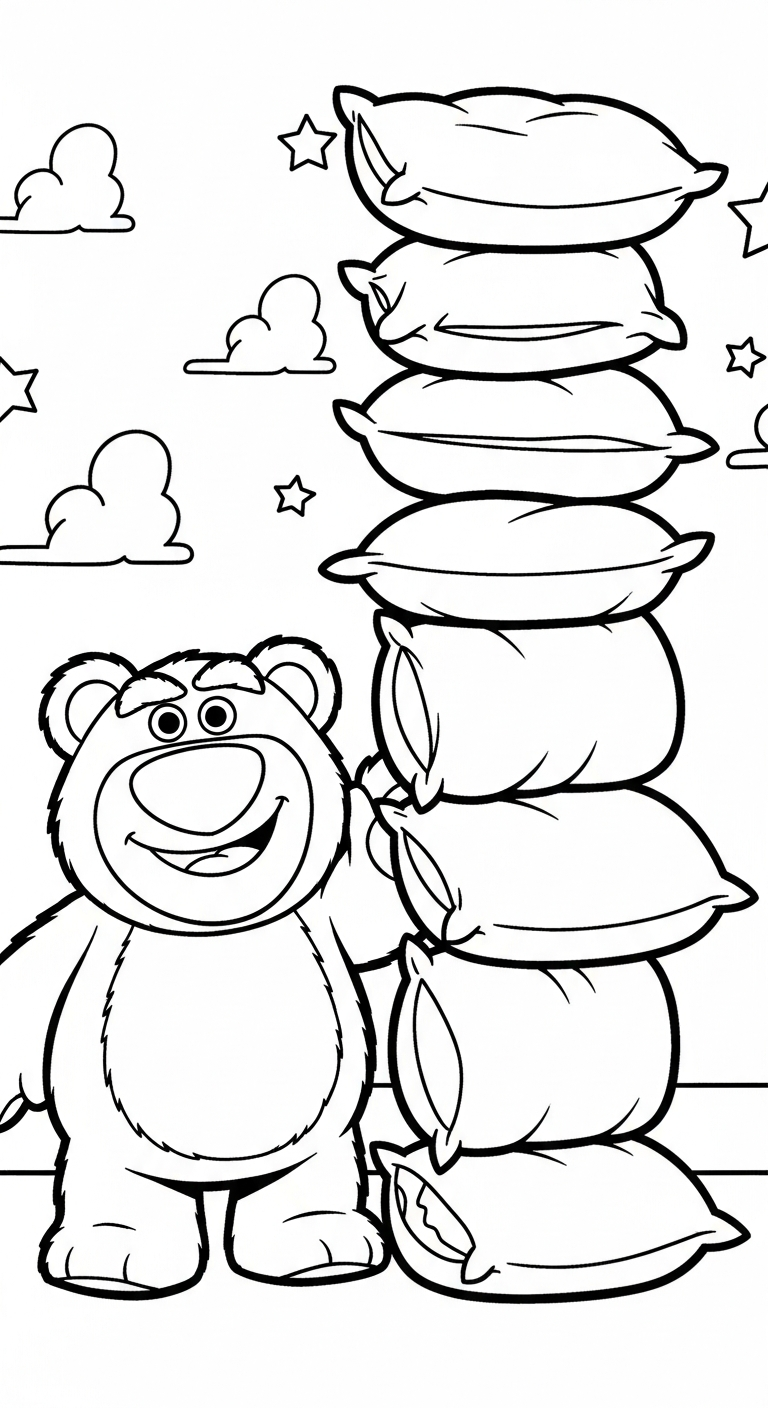 hình tô màu gấu dâu lotso cho bé tải về