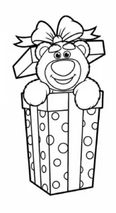in tranh tô màu gấu dâu lotso cho bé 4 tuổi