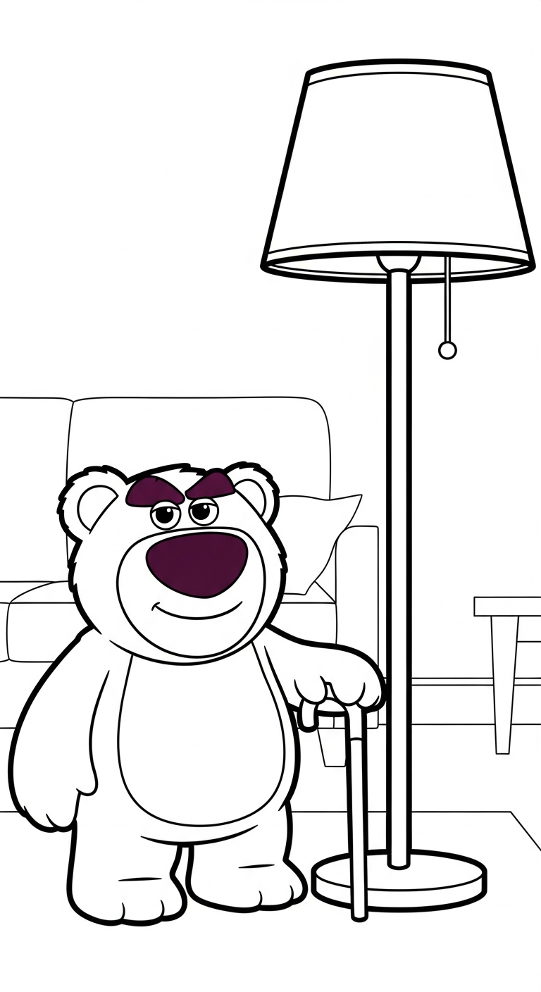 tranh tô màu gấu dâu lotso cho bé 6 tuổi