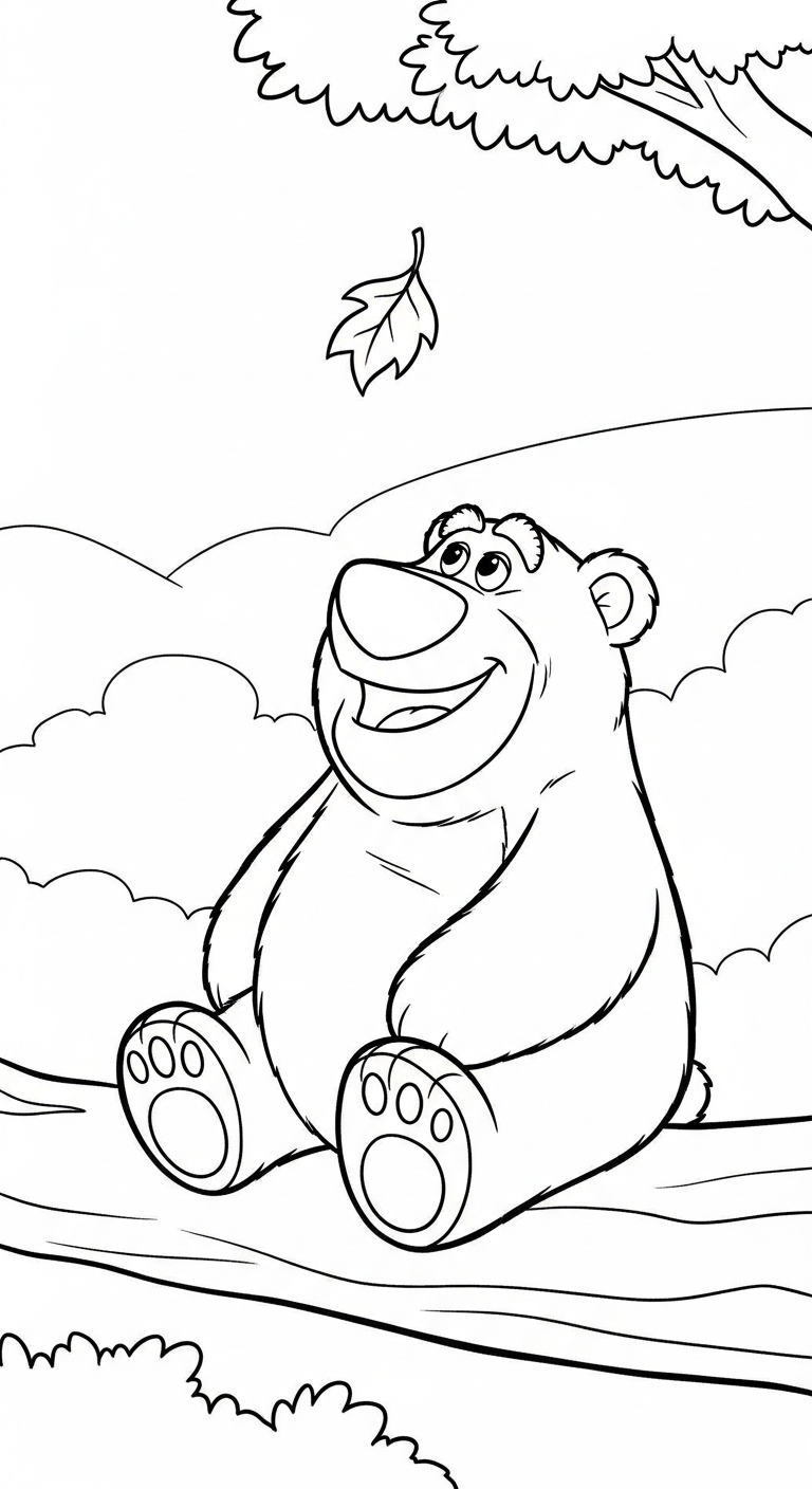 tải file hình tô màu gấu dâu lotso