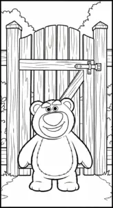 in hình tô màu gấu dâu lotso cho bé 7 tuổi