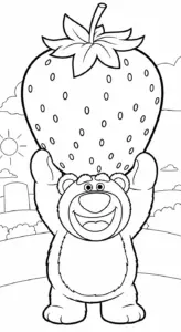 file pdf hình tô màu gấu dâu lotso cho bé