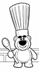 tranh tô màu gấu dâu lotso cho bé 4 tuổi