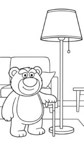 tải hình tô màu gấu dâu lotso cho bé miễn phí