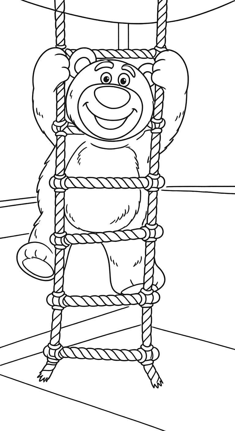 tranh tô màu gấu dâu lotso rõ nét