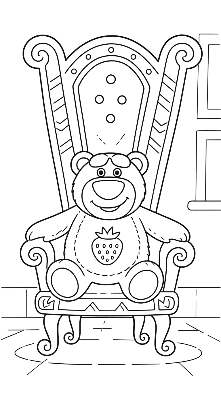 tải hình tô màu gấu dâu lotso cho bé miễn phí