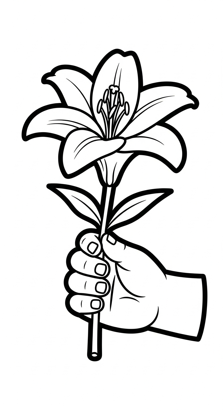 hình tô màu hoa Ly cho bé mới nhất
