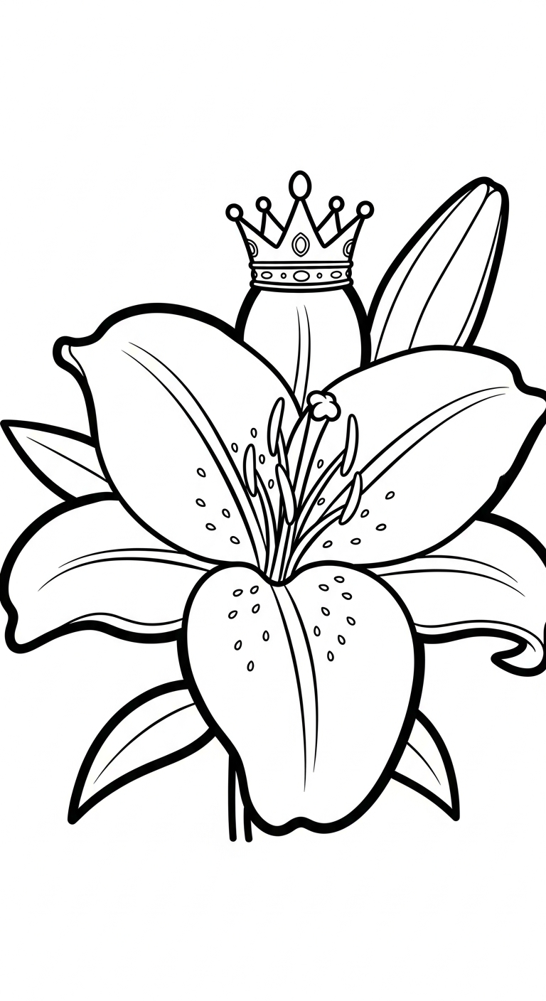 tải tranh tô màu hoa Ly chất lượng cao