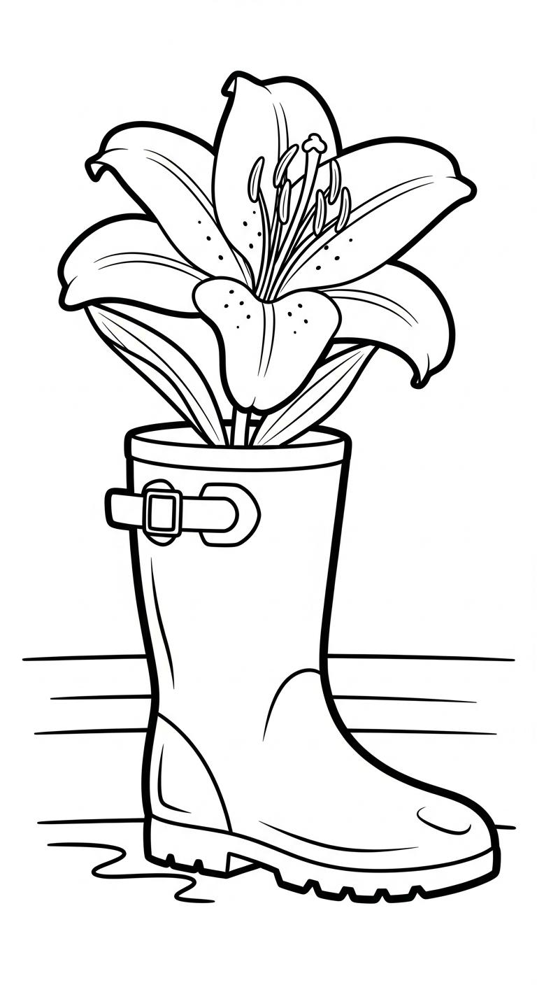 download tranh tô màu hoa Ly miễn phí