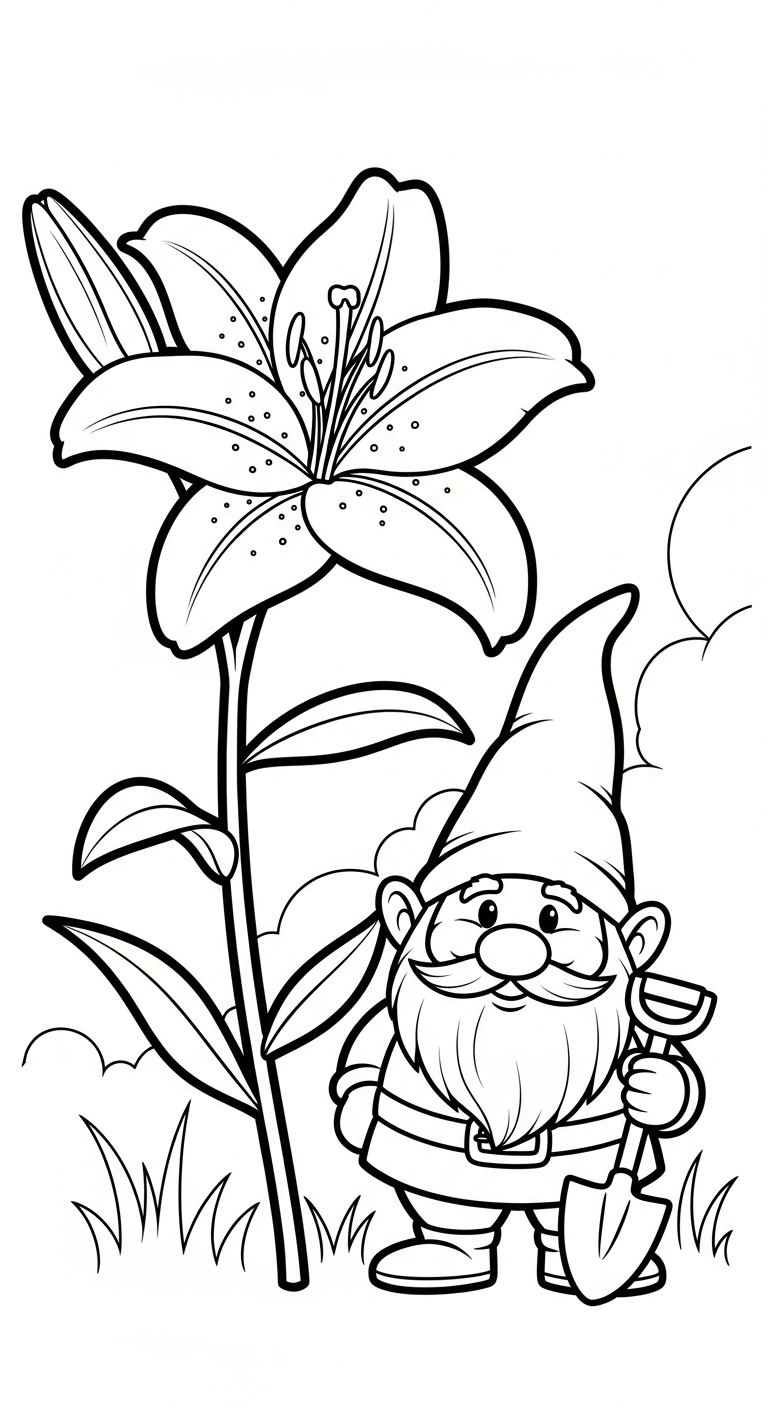 tải tranh tô màu hoa Ly cho bé