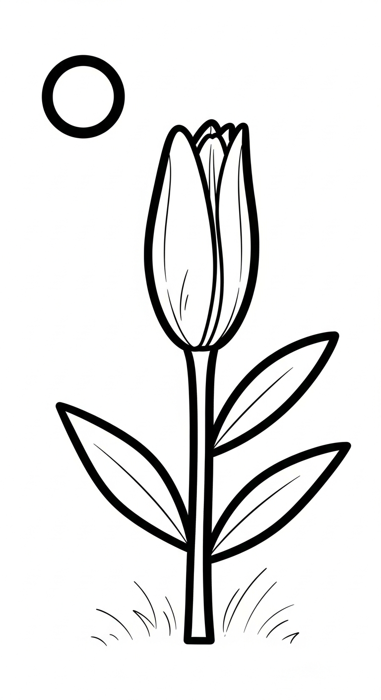 tải tranh tô màu hoa Ly cho bé 4 tuổi 1