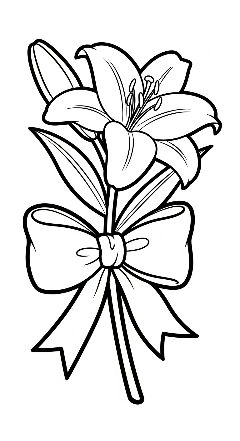 tải hình tô màu hoa Ly không mất tiền