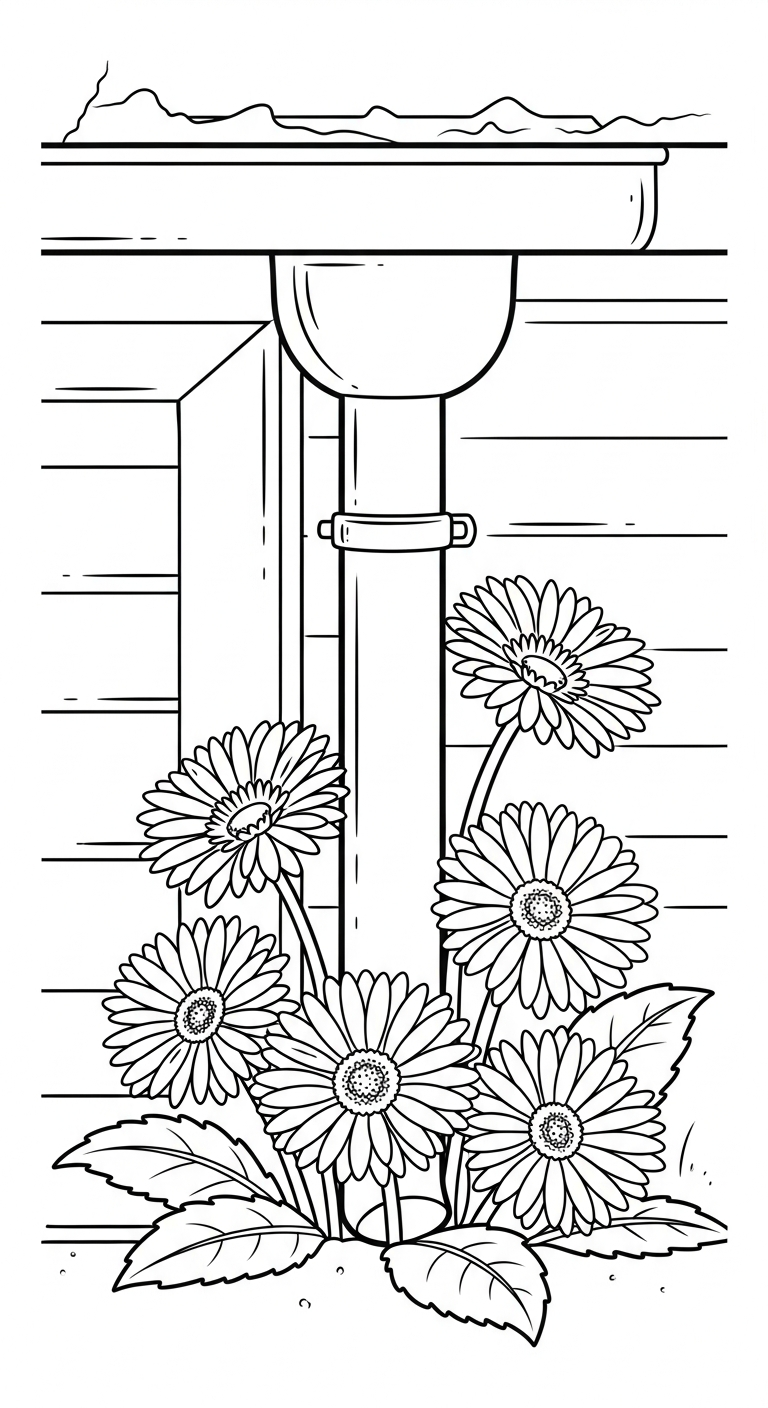 hình tô màu hoa đồng tiền cho bé 6 tuổi miễn phí 1