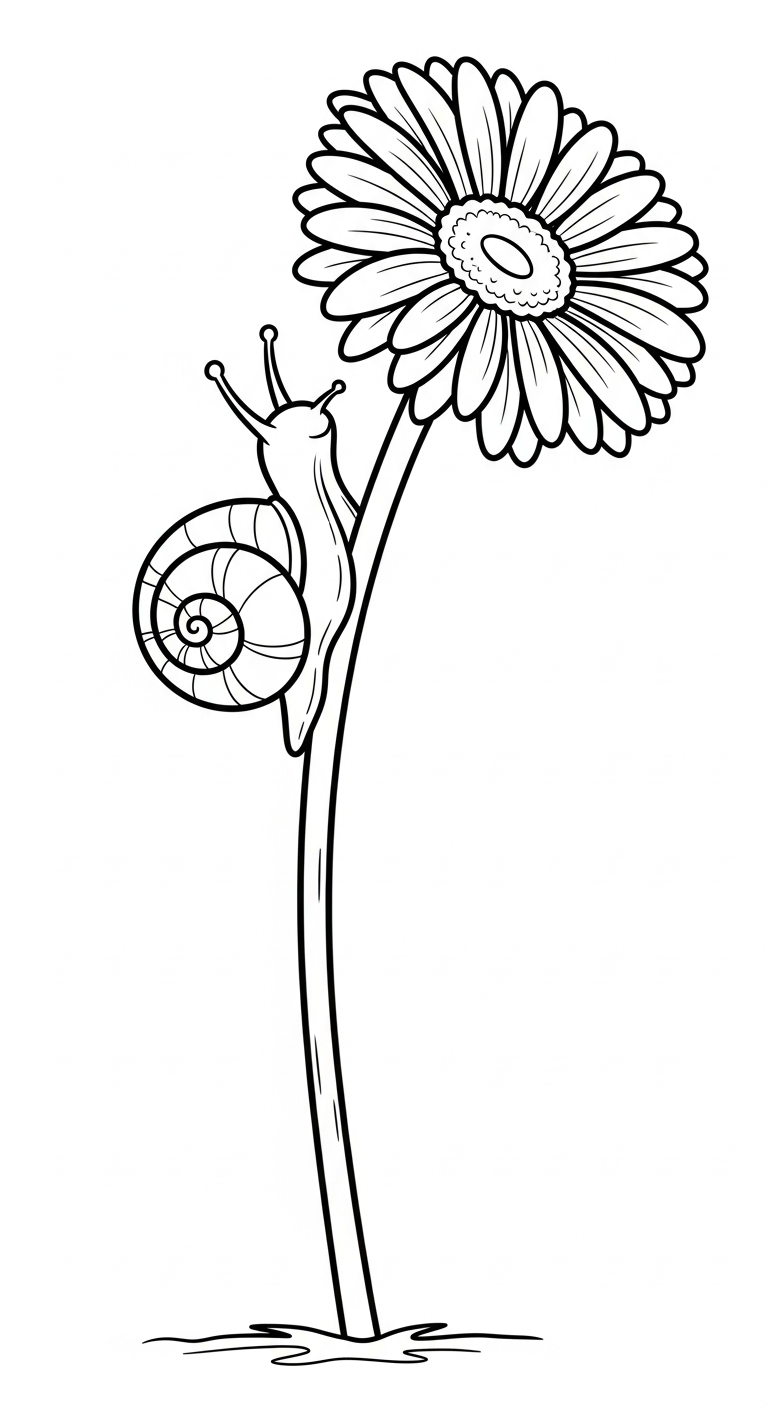 in hình tô màu hoa đồng tiền cho bé 7 tuổi