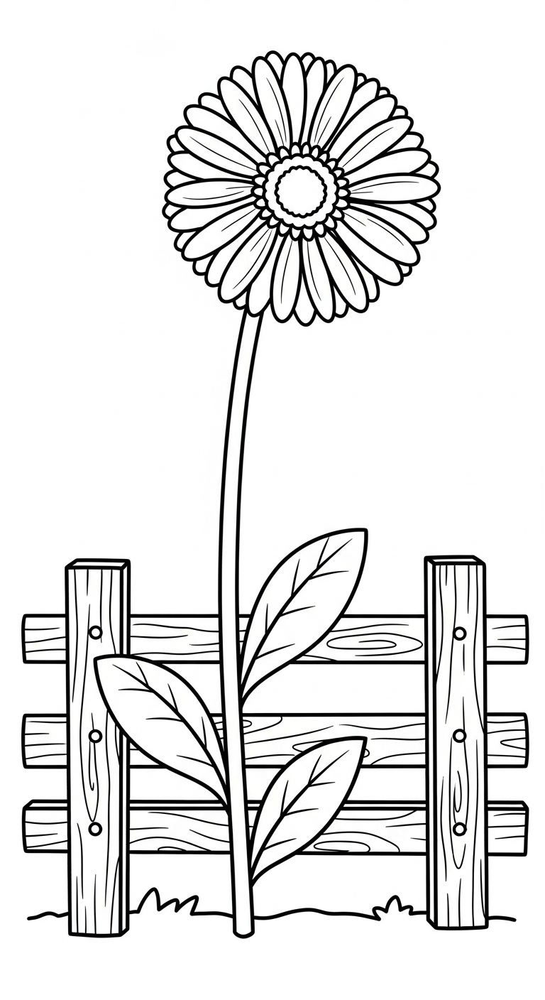 tải hình tô màu hoa đồng tiền cho bé