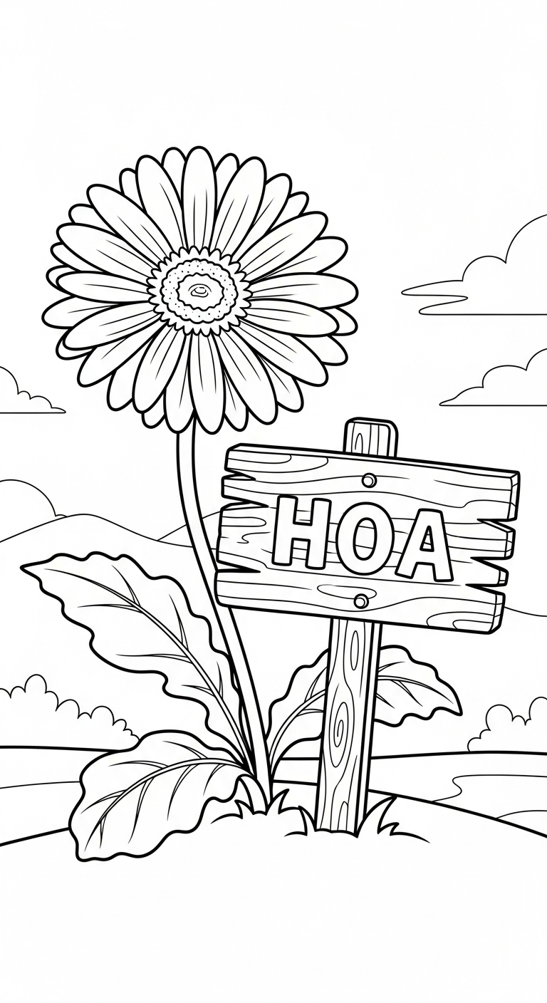 tải tranh tô màu hoa đồng tiền cho bé 7 tuổi 1