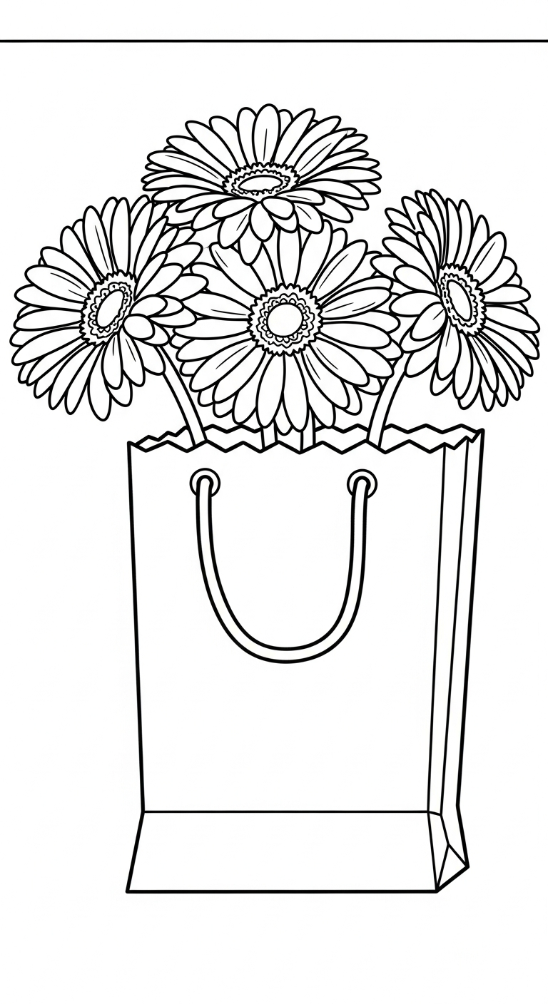 tải hình tô màu hoa đồng tiền cho bé 5 tuổi 1